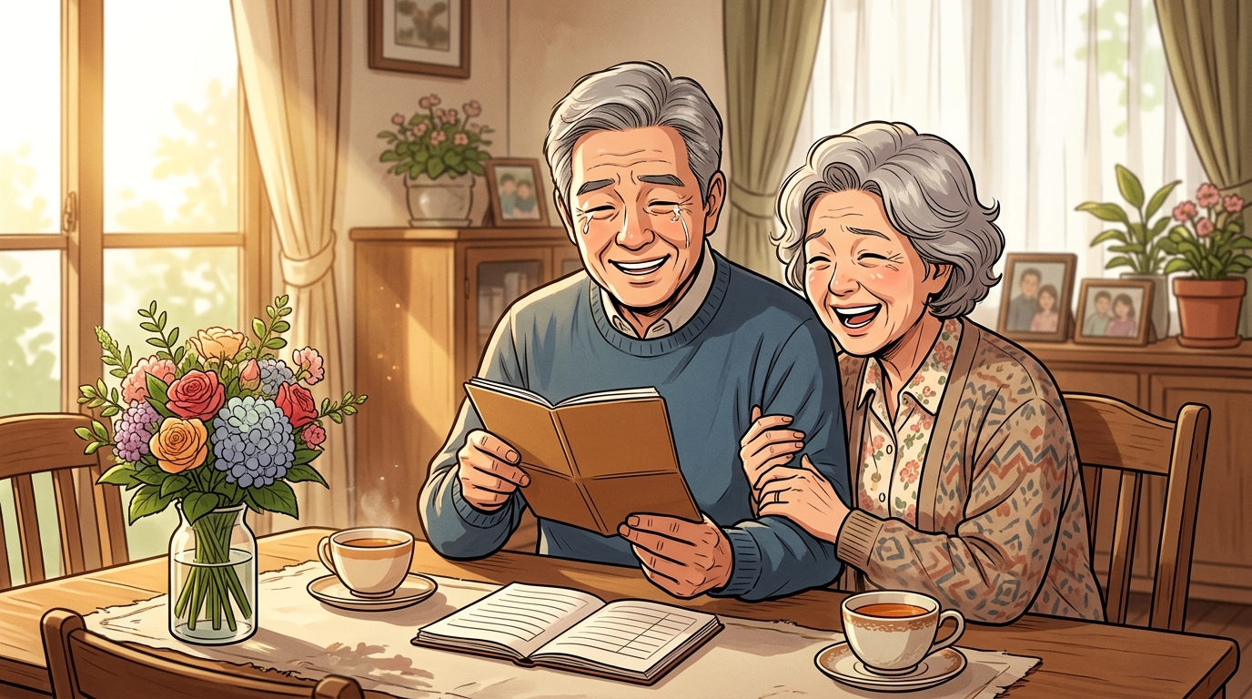 종부세 환급금 통장과 안도한 60대 부부